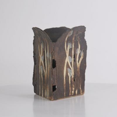 Francesca Mascitti Lindh Francesca Mascitti Lindh Brutal Decorative Flowers Vase Stoneware Arabia 1970s