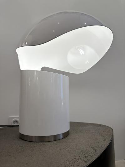 Francesco Buzzi Ceriani Space Age Metal Lacquered Table Lamp by Franco Buzzi Ceriani Italy 1970s
