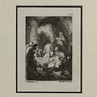 Francesco Novelli Rembrandt Etching 8 by Francesco Novelli