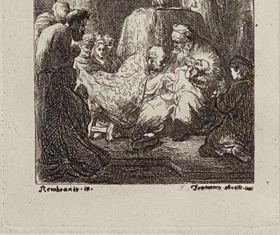 Francesco Novelli Rembrandt Etching 8 by Francesco Novelli