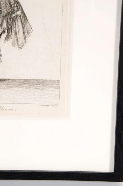Francis Grose Antique Copper Engraving of an Officer of Pikeman by Francis Grose 19th Century