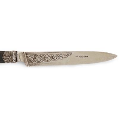 Francis Higgins II Important English silver flatware service by Francis Higgins II