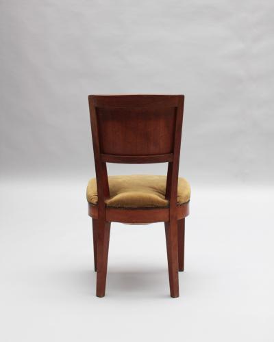 Francis Jourdain 4 Fine French 1930s Walnut side chairs attributed to Francis Jourdain