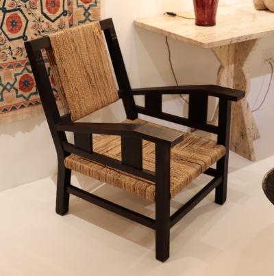 Francis Jourdain A Pair of French 1940s Rope Armchairs by Francis Jourdan