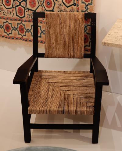 Francis Jourdain A Pair of French 1940s Rope Armchairs by Francis Jourdan