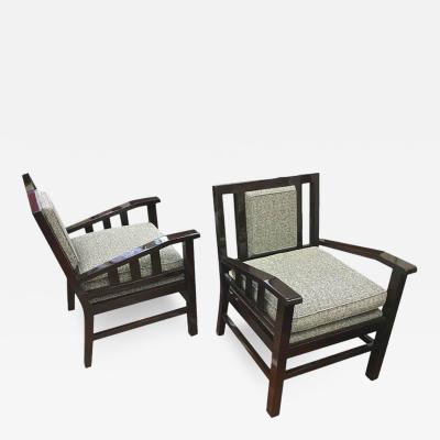 Francis Jourdain Francis Jourdain Pair of Modernist Lounge Chairs