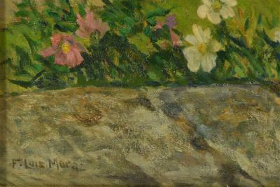 Francis Luis Mora Blond Girl with Basket of Flowers