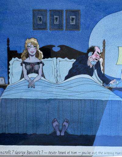 Francis Wilford Smith Sexy Evening in Bed Phone Call Playboy Cartoon Francis Wilford Smith