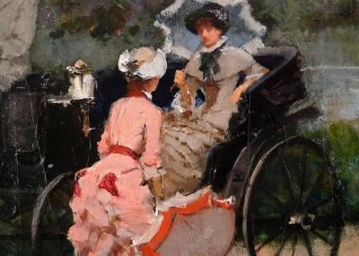 Francisco Miralles Y Galup Carriage Ride by The River