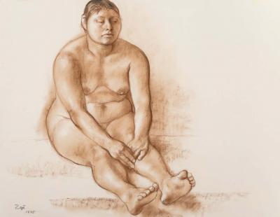 Francisco Zuniga Francisco Zuniga Original Pastel Nude Painting Catalogued