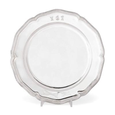 Franciscus Kozlowsky Set of 15 early 19th century Danish silver plates by Franciscus Kozlowsky