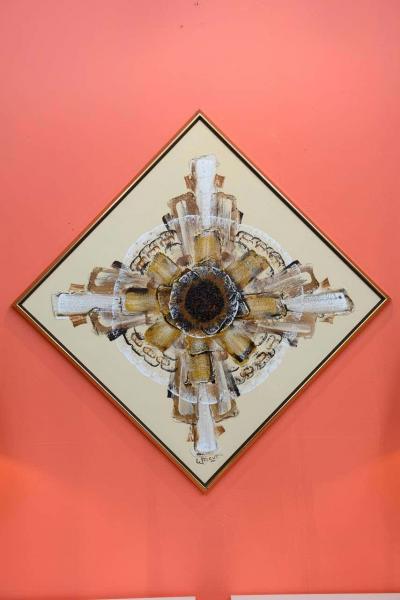 Franck Walcutt Vintage Abstract Oil Painting Signed by Franck Walcutt