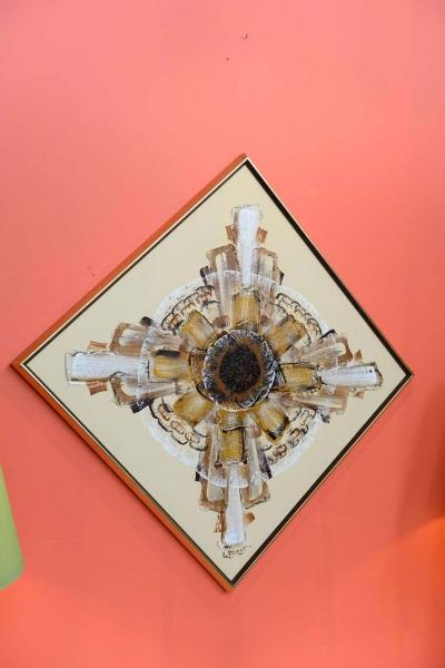 Franck Walcutt Vintage Abstract Oil Painting Signed by Franck Walcutt