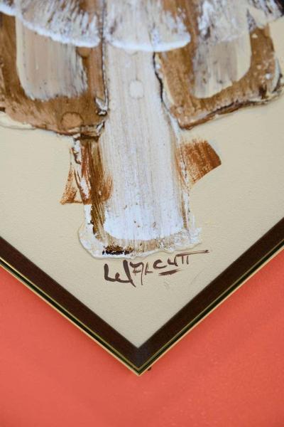 Franck Walcutt Vintage Abstract Oil Painting Signed by Franck Walcutt