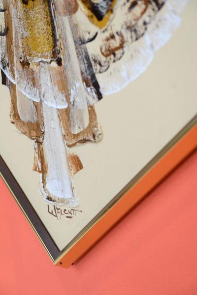 Franck Walcutt Vintage Abstract Oil Painting Signed by Franck Walcutt