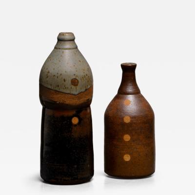Franco Agnese Pair of Franco Agnese ceramic bottles