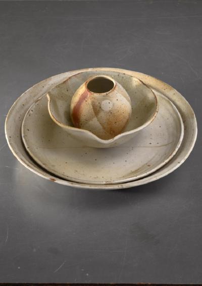 Franco Agnese Set of four Franco Agnese ceramic pieces France 1960s