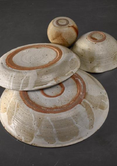 Franco Agnese Set of four Franco Agnese ceramic pieces France 1960s