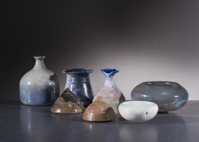 Franco Agnese Set of seven Franco Agnese ceramic pieces