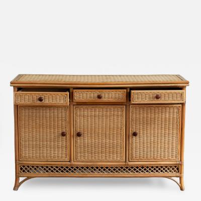 Franco Albini Bamboo and Rattan Sideboard 1970s