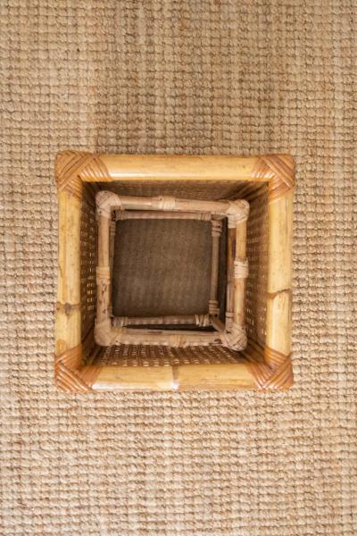 Franco Albini Bamboo and Rattan Umbrella Stand by Franco Albini 1960s