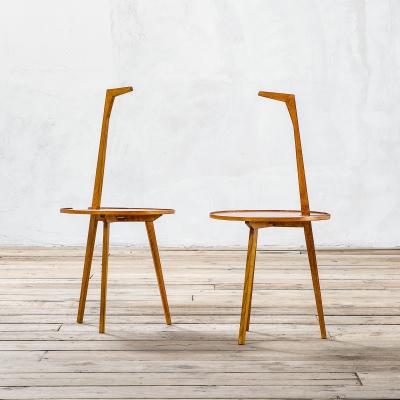 Franco Albini Franco Albini Pair of TN6 Cicognino Coffee Tables in Wood 50s