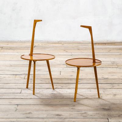 Franco Albini Franco Albini Pair of TN6 Cicognino Coffee Tables in Wood 50s