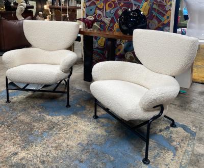 Franco Albini Franco Albini Pair of Tre Pezzi Armchairs Italy 1960s