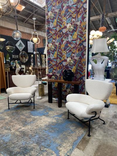 Franco Albini Franco Albini Pair of Tre Pezzi Armchairs Italy 1960s