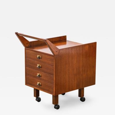 Franco Albini Franco Albini for Poggi Chest of Drawers in Wood and Metal details 50s