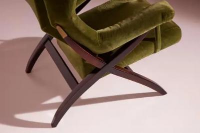 Franco Albini Franco Albini pair of 1st edition Fiorenza armchairs by Arflex Italy 1952