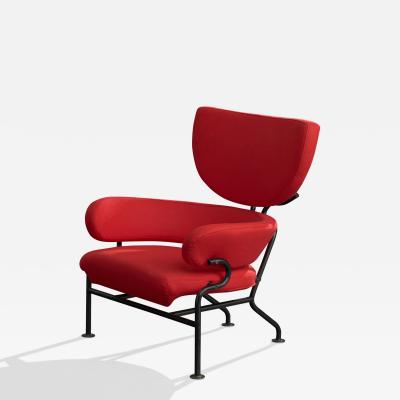 Franco Albini Lounge Chair with Fabric Steel and Fabric Italy 1960s
