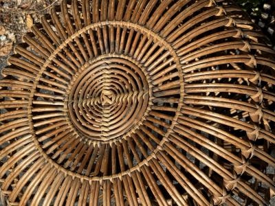 Franco Albini MID CENTURY FRANCO ALBINI RATTAN OTTOMAN