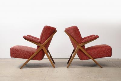 Franco Albini Model No 432 Lounge Chairs by Franco Albini