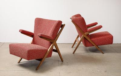 Franco Albini Model No 432 Lounge Chairs by Franco Albini