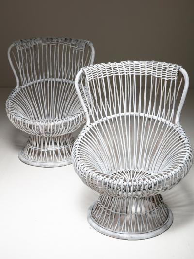 Franco Albini Pair of Margherita Chairs by Franco Albini for Bonacina