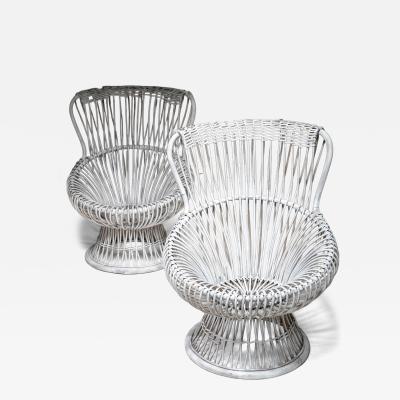 Franco Albini Pair of Margherita Chairs by Franco Albini for Bonacina