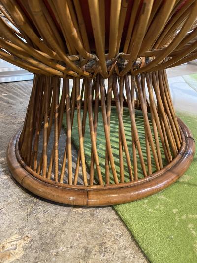 Franco Albini Pair of Two Mid Century Italian Margherita Rattan Armchairs By Franco Albini