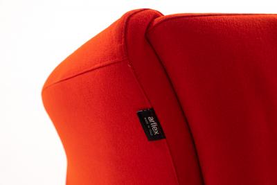 Franco Albini Red Mid Century Modern Fiorenza Armchair by Franco Albini for Arflex