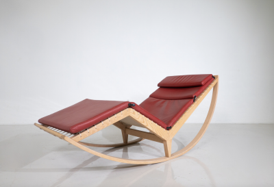 Franco Albini Red Rocking Chair Canapo by Franco Albini for Cassina Italy