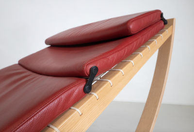 Franco Albini Red Rocking Chair Canapo by Franco Albini for Cassina Italy