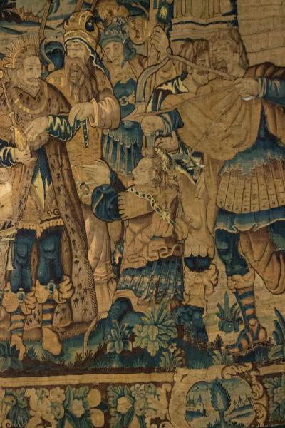 Franco Belgian 17th Century Tapestry of Military Figures