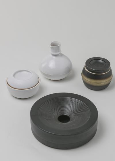 Franco Bucci Set of Four Ceramic Pieces by Franco Bucci for Laboratorio Pesaro