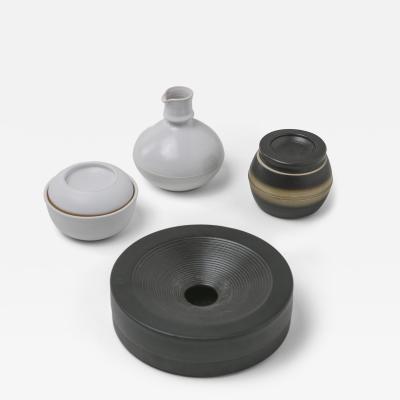 Franco Bucci Set of Four Ceramic Pieces by Franco Bucci for Laboratorio Pesaro