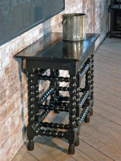 Franco Flemish 17th Century Walnut and Ebonized Console Table