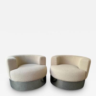 Franco Fraschini Pair of Mala Metal Armchairs by Franco Fraschini for Driade Italy 1970s