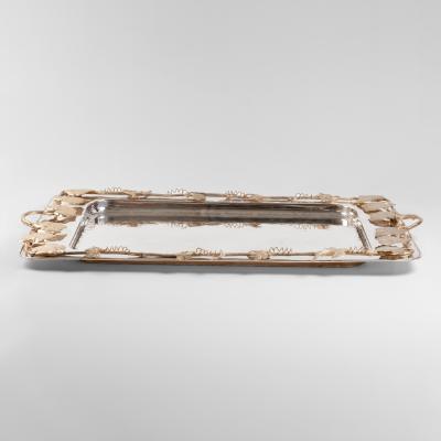 Franco Lapini Silvered metal tray