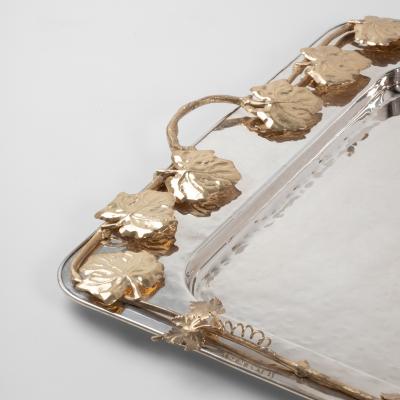 Franco Lapini Silvered metal tray