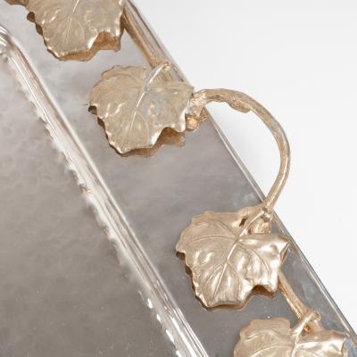 Franco Lapini Silvered metal tray