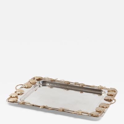 Franco Lapini Silvered metal tray